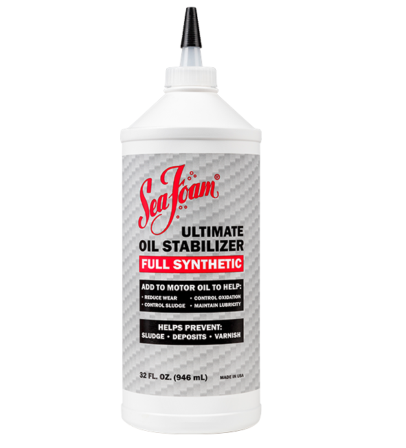 Sea Foam Ultimate Oil Stabilizer Product Photo on White Background.
